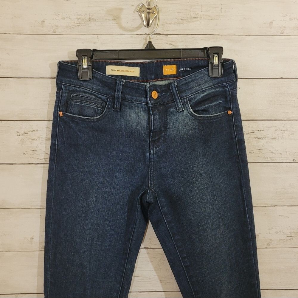 Pilcro And The Letterpress Jeans Anthropologie Crop Patchwork Hem Size 26 - Picture 4 of 16